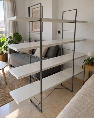 Estantería IKEA ENETRI vintage blanca y gris