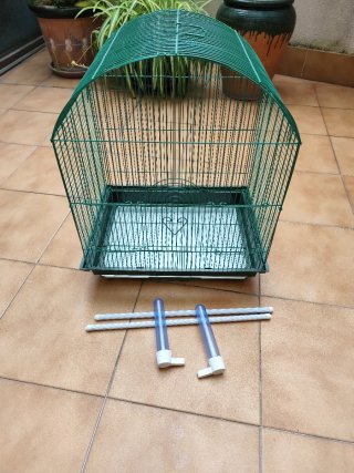Jaula para pájaros verde