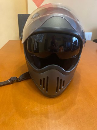 Casco Iguana Custom gris mate talla M. El+gamberro