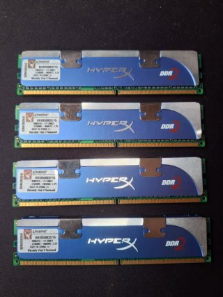 4 Módulos RAM Kingston HyperX DDR2 1GB