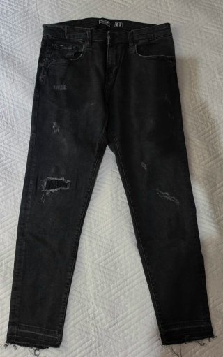 Pantalón Vaquero Negro Pull&Bear