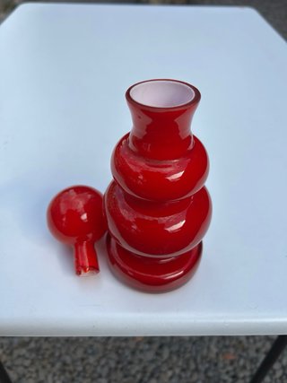 Botella de Cristal de Murano Roja