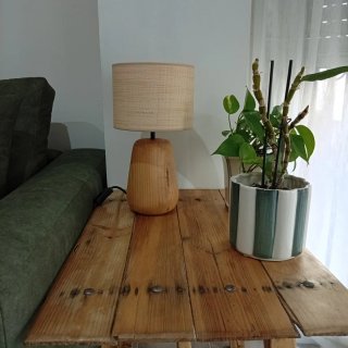 Lámpara de diseño en Madera Torneada artesanal