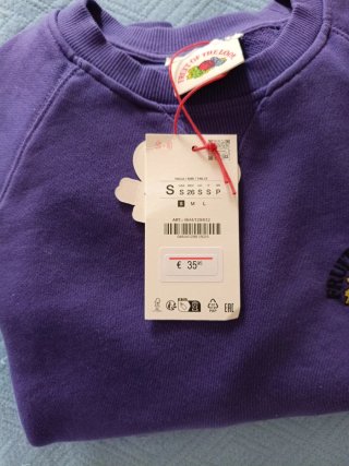 Sudadera Fruit of the Loom Morada Talla S