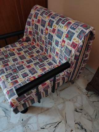Poltrona letto con rete a doghe