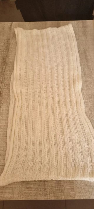 Bufanda de punto mujer blanca