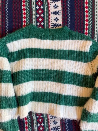 Jersey a rayas Bershka verde y blanco