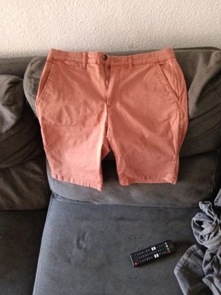 Pantalones cortos hombre naranja, talla 40