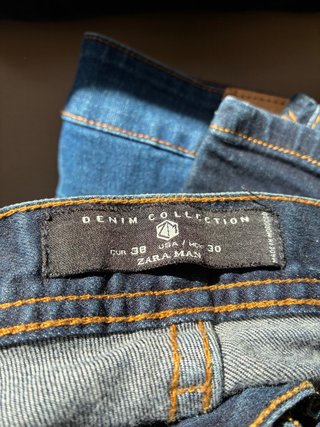 Pantalón vaquero skinny Zara azul