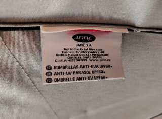 Sombrilla Jané Anti UVA. Protección +50. Sin Usar.