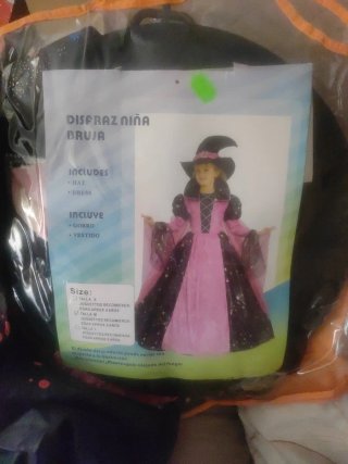 Disfraz de Bruja para Niña Talla M