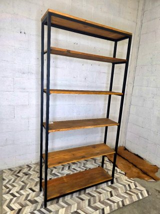 Estantería Industrial de Madera y Metal