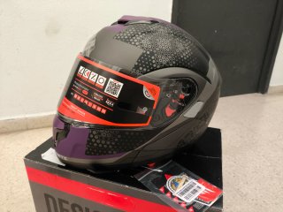 Casco Modular MT Atom SV Negro/Morado