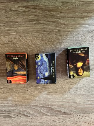 3 Puzzles Mini Obras de Arte