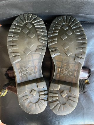 Botas Dr. Martens de Piel Marrón/Negro