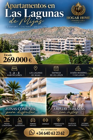 Apartamentos de obra nueva en las lagunas de mijas