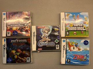 Lotto di 5 confezioni Nintendo DS: Zelda, Mario, Castlevania