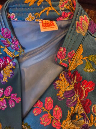 Chaleco fallero estampado floral