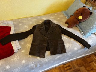 Chaqueta d cuero Massimo Dutti Mujer Marrón tallaS