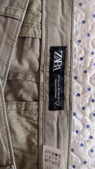 Pantalón Zara Verde Talla 46