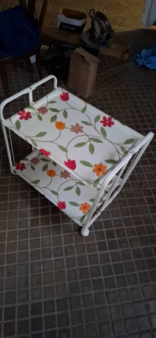 Carrito camarera plegable con ruedas