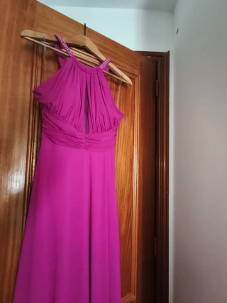 Vestido largo de fiesta buganvilla