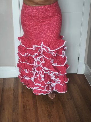 Falda Flamenca Lunares, Talla 48-50