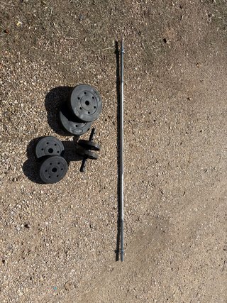 Juego de Pesas con Barra y Discos
