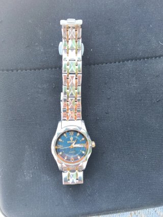 Reloj de mujer Benyar plateado y azul