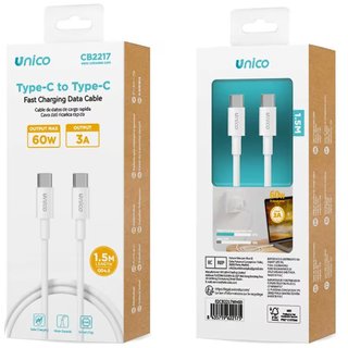 Cable USB Tipo C a Tipo C Unico 60W 1.5m
