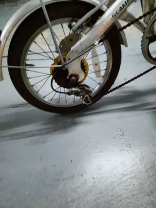 Bicicleta Plegable Scamper Plateada de alóminio