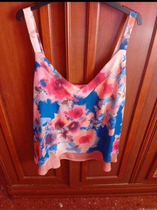 Blusa de tirantes estampada