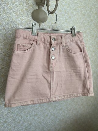 Minifalda vaquera rosa para niña 12-14