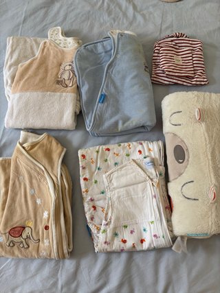 Pack de 4 sacos, fundas cochecito y funda hamaca