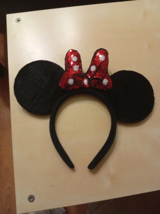 Diadema Minnie Mouse Disney Lentejuelas Rojas