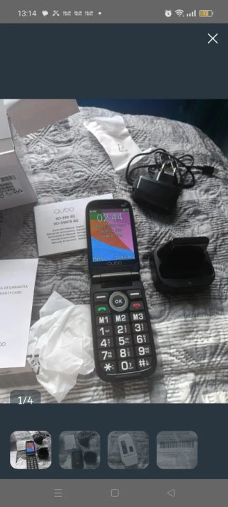 Teléfono móvil Qubo tapa pantalla grande.