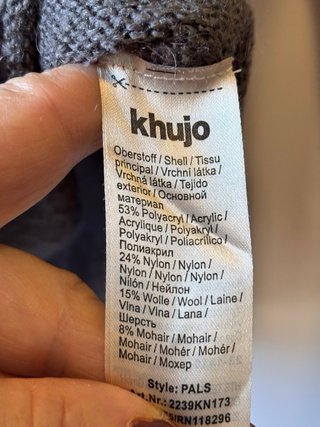 Jersey Khujo Punto Fino Lana y Mohair Talla M