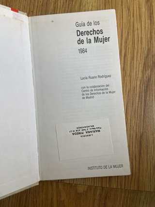 Guía de los derechos de la mujer, 1984