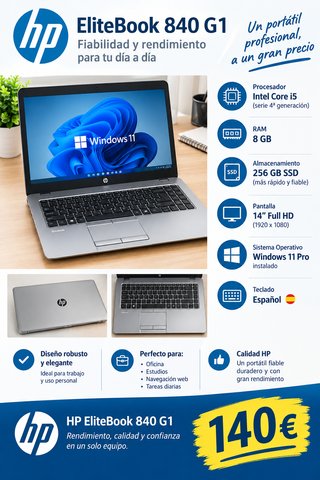 Portátil HP EliteBook 840 G1 i5