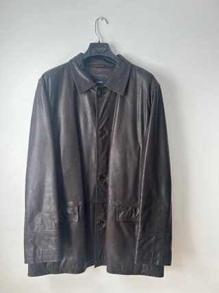 Chaquetón de piel hombre marrón Talla L - 50
