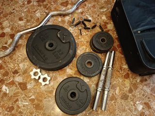 Set de Pesas y Barra Z Domyos
