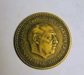Moneda 1 Peseta 1953 España Francisco Franco