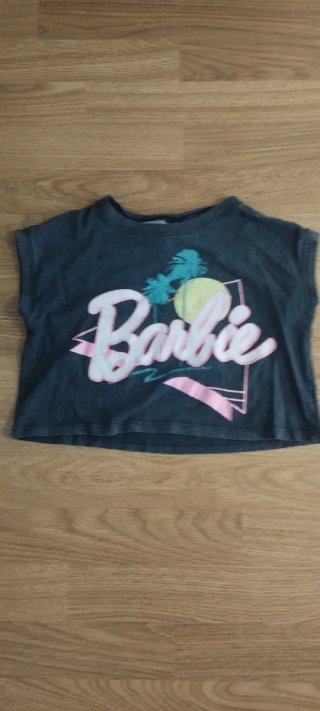 Camiseta corta Barbie para niña