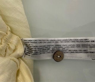 NUEVO. Mono de lino corto. Mango