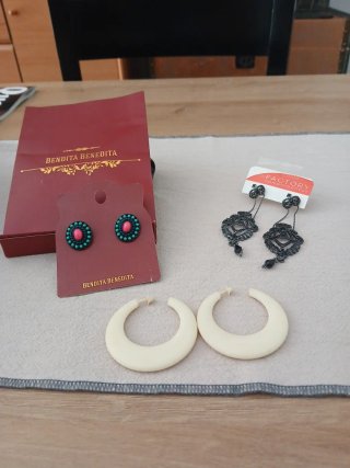 Lote de 3 pares de pendientes
