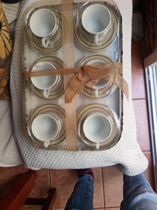 Set de 6 Tazas de Café con Platos