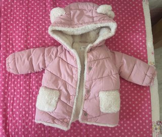 Chaquetón rosa niña Mango 3-6 meses