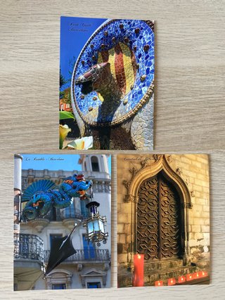 Lote 3 Postales Barcelona