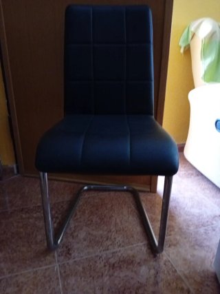 Sillas de Polipiel Negras