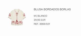Blusa Zara con Bordados y Borlas
